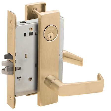 Schlage Grade 1 Classroom Security Mortise Lock, Conventional Cylinder, S123 Keyway, 06 Lever, L Escutcheon, L9071P 06L 606